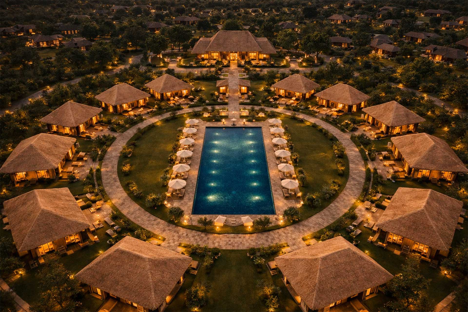 Modern prefab architecture in natural setting